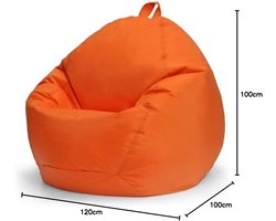 Grote Zitzak voor Binnen en Buiten - Waterdicht & Makkelijk Schoon te Maken - Comfortabele Zetel voor Woonkamer of Gaming (Zonder Vulling)