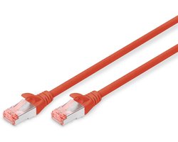 DIGITUS LAN kabel Cat 6 - 5 m - RJ45 networking cable - S/FTP shielded - Compatible with Cat 6A & Cat 7 - Red