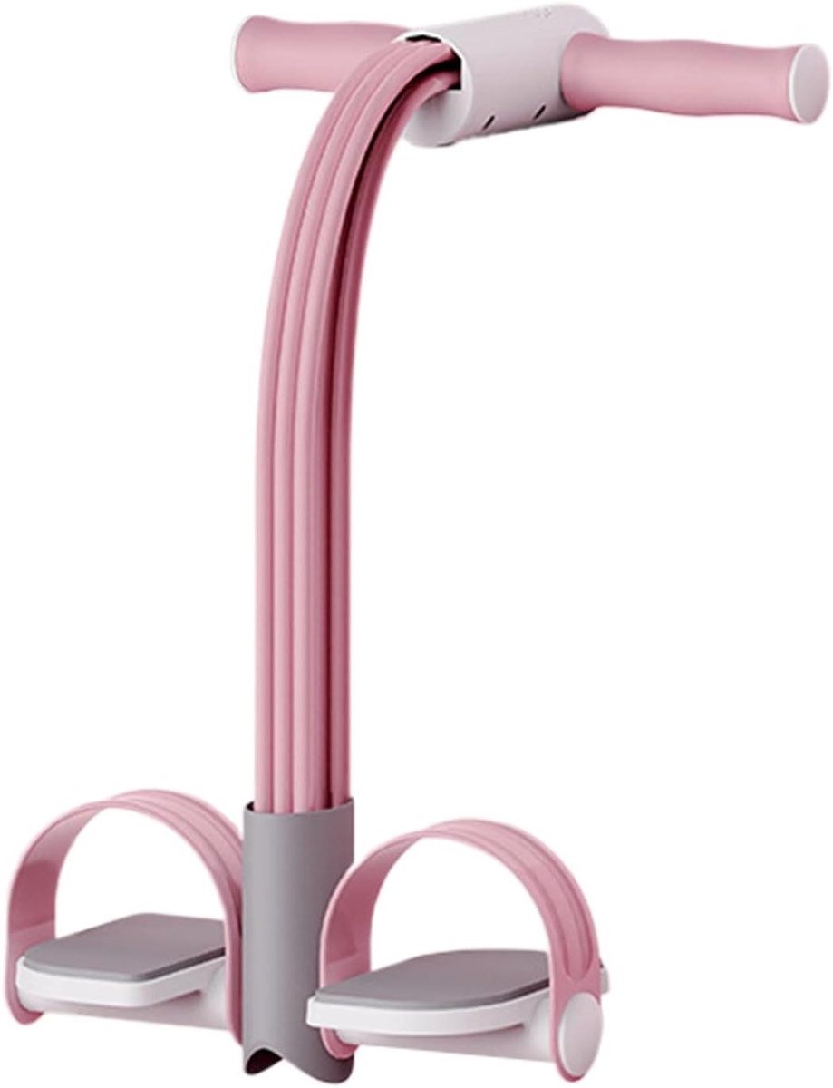 Pedaal Puller Touw - Fitness Touw Sit-ups Trainer - Thuis Fitness - Spraakgestuurde Ritmebegeleiding - 27x55 cm - Roze