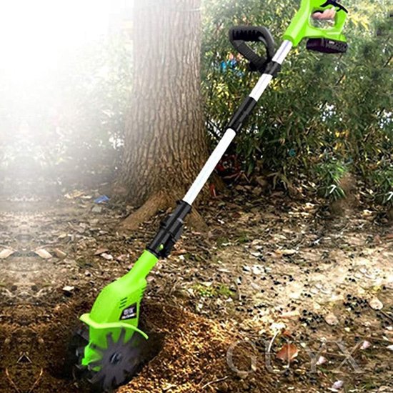 Elektrische Tuinfrees - Tuinfrees Snoerloos - Bodem Losmaken - Verstelbare Handgreep - 10 cm Werkbreedte - Zwart — afbeelding 2