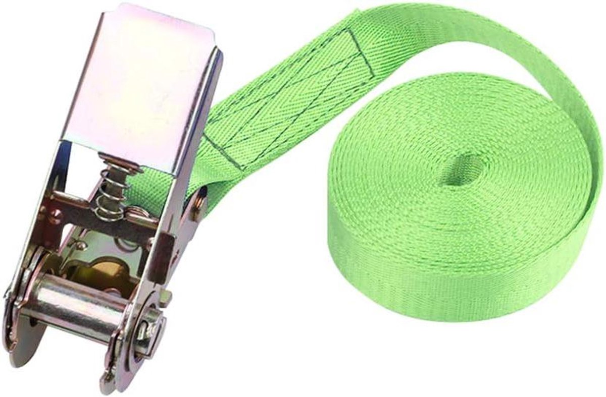 Spanbanden Set - Sjorbanden Ratel - Vastzetten Lading - Metalen Gesp - 25mm x 5m - Nautical Blue
