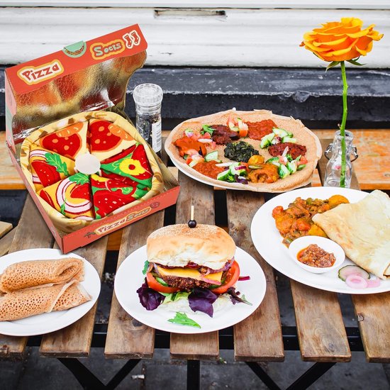 Grappige Pizza Sokken in Geschenkenverpakking - Kado Heren Dames — afbeelding 3