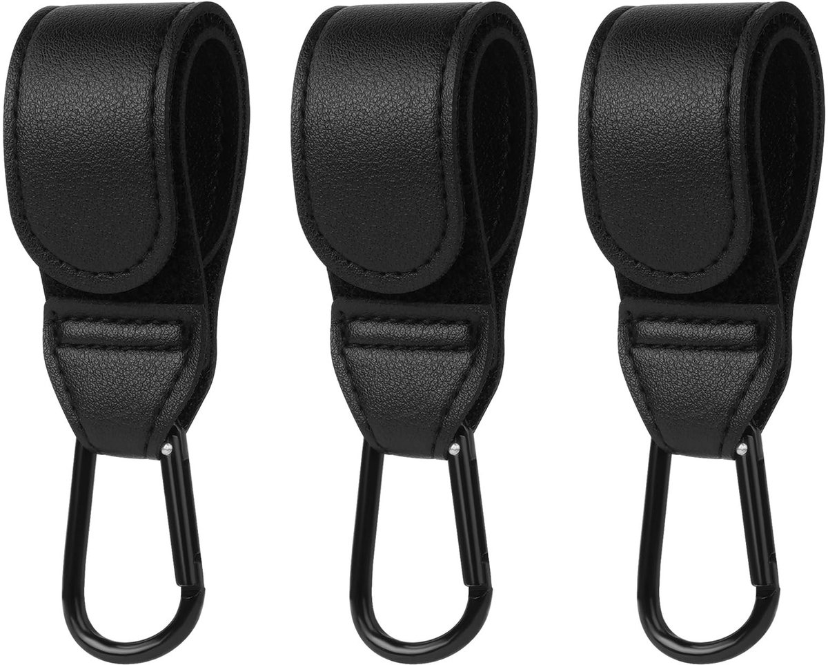 MTTproducts- Kinderwagenhaken 3 Stuks - Universele Karabijnhaak - Multifunctionele Houder - Lichtgewicht - Slijtvast - Tot 20 kg Belastbaar - Buggyclips