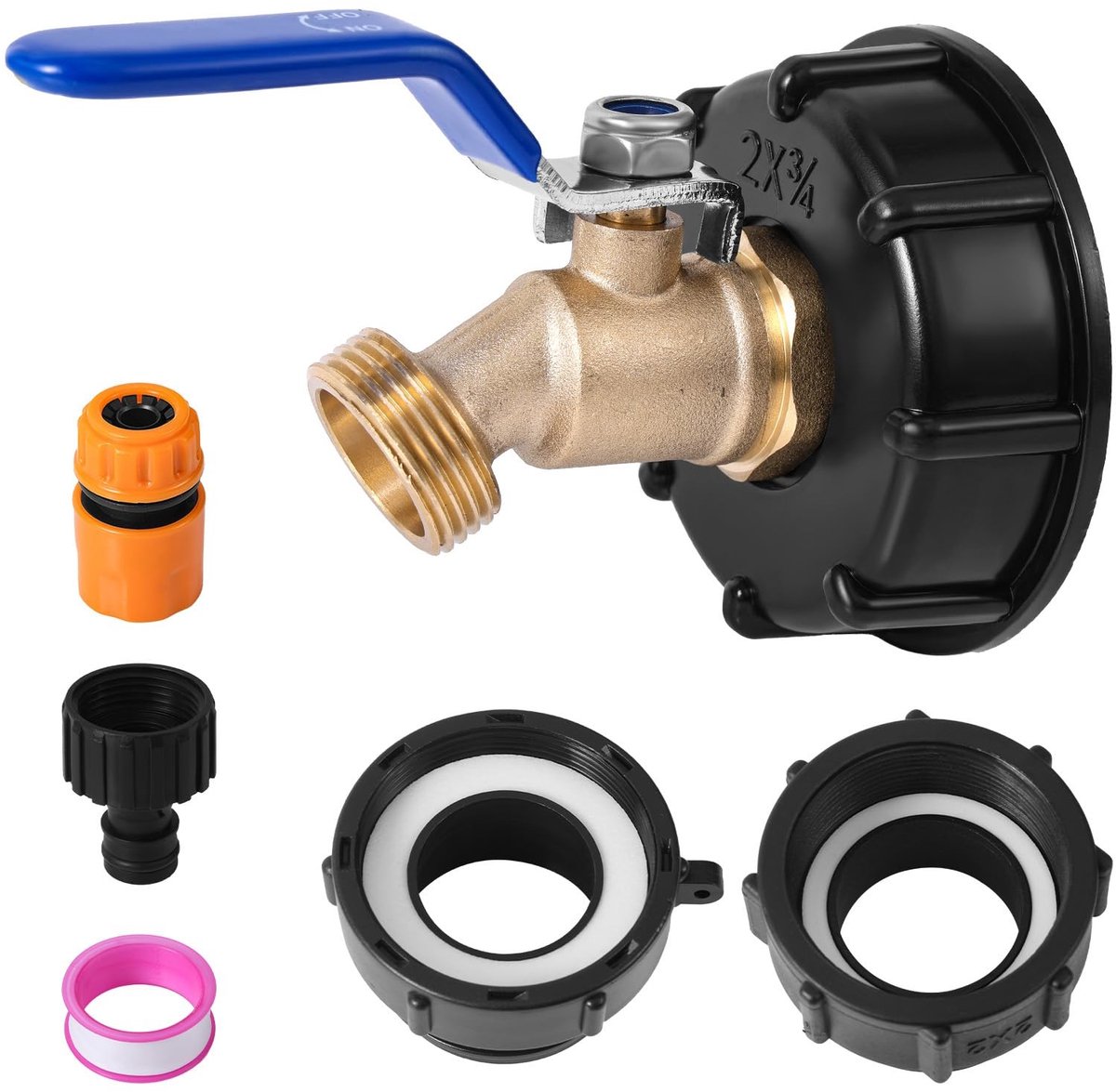 MTTproducts Suitcase Adapter Kit - 3 maten - Hoogwaardige messing - 3/4" Male - Geschikt voor diverse toepassingen - Verbeter je aansluitingen