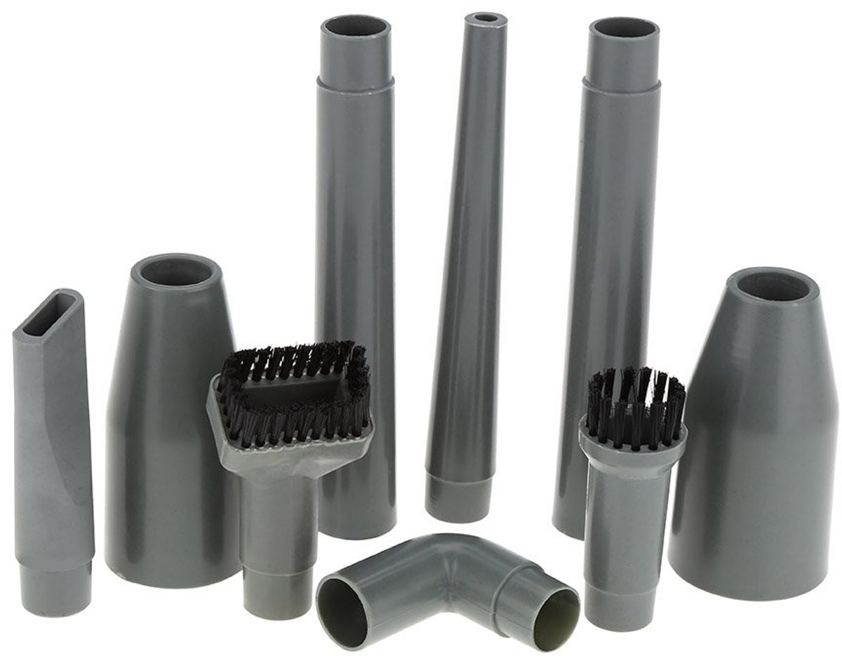 MTTproducts- Stofzuigeraccessoires Set van 9 - Universele Stofzuigermondstukken - Hoogwaardige Kunststof - Geschikt voor 32/35 mm - Voor Stof, Houtzaagsel, Meubels - Duurzaam en Robuust - Stofzuigeropzetstukken