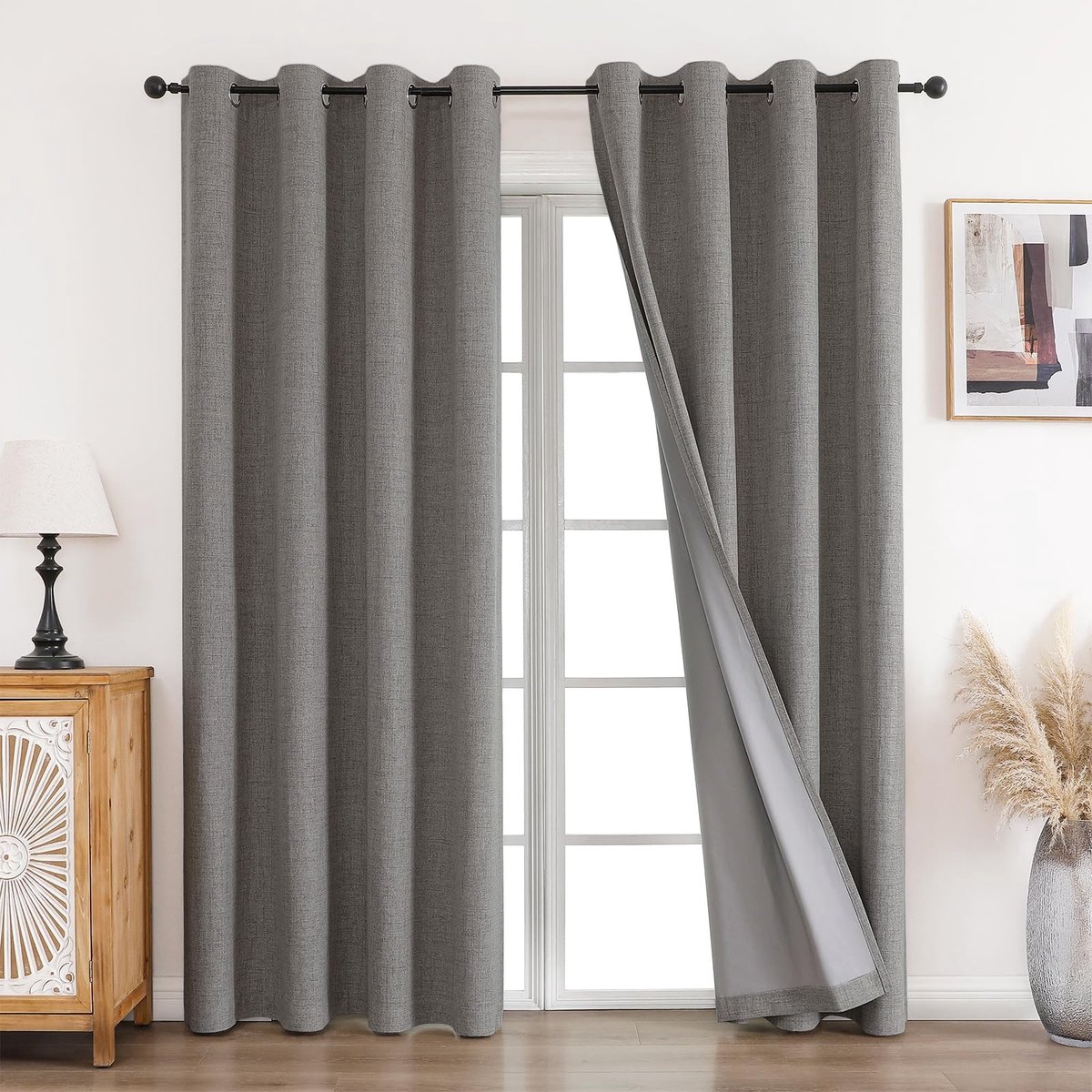 NTH products- Verduisteringsgordijnen 100% Ondoorzichtig - Set van 2 - Thermogordijn - Warmte-isolerend - Geluidsreducerend - 245 x 140 cm (h x b) - Gordijn