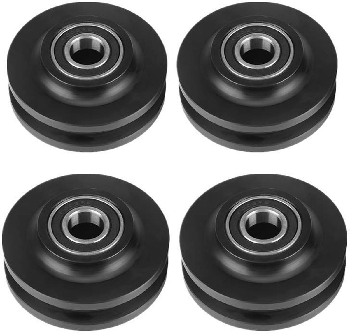MTTproducts- Deurwielen Ruimtebesparend - Glijdende Deuren - 4 Stuks - Zinklegering/Nylon - 7 x 3,2 x 1,5 cm - Schokbestendig - Deurrijders