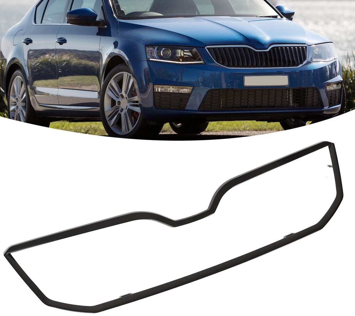 MTTproducts- Grille Vervanging - Voorbumper - Chromen Grilleframe - Sierlijst - 5E0853761AF9R - Stijlvol Design - Bumperstrip