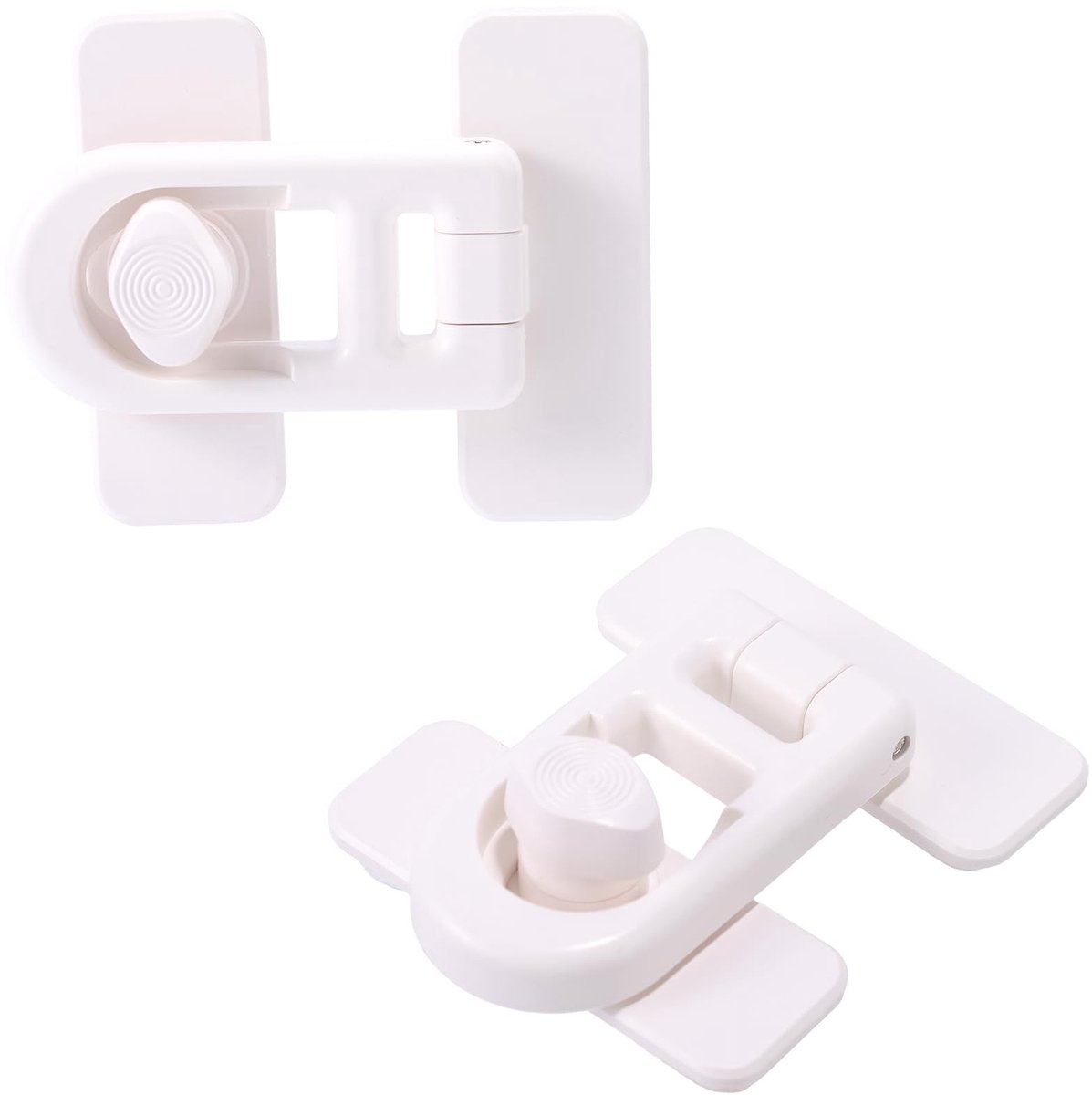MTTproducts- Toiletslot Babyveilig - 2 Stuks - Kunststof - Eenvoudige Installatie - Eén Hand Bediening - Wit - Betrouwbaar Materiaal - Toiletbeveiliging