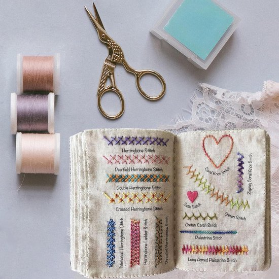 Borduurboeken Handleiding - Linnen Proeflapjes - Creatief Handwerk - Herbruikbare Materiaal - 21 x 11 cm - A — afbeelding 3