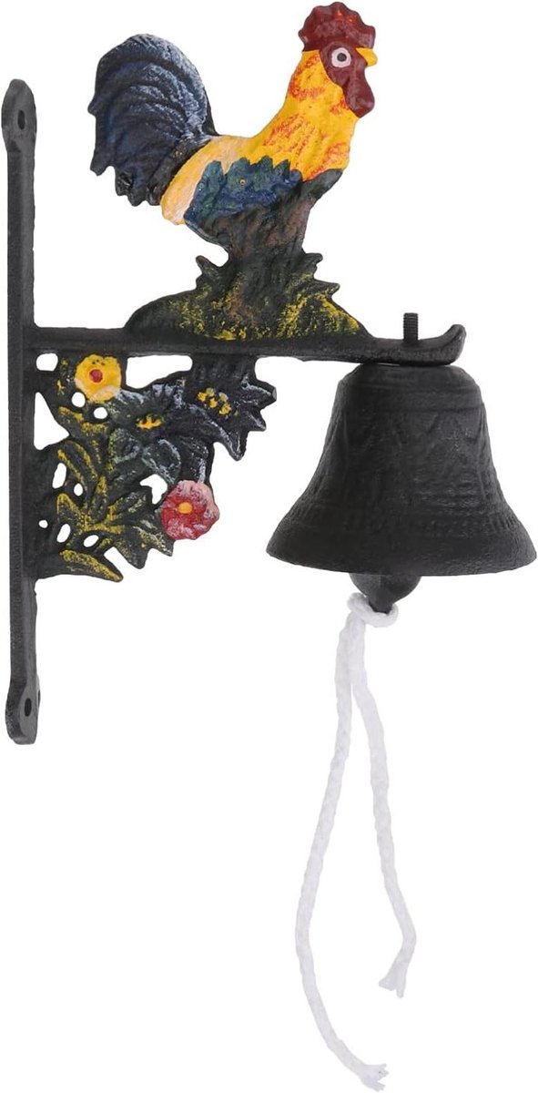 Metalen Deurbel - Gietijzeren Bel - Gastvrij Ontvangen - Robuuste Constructie - 21.5 cm - Diverse Kleuren