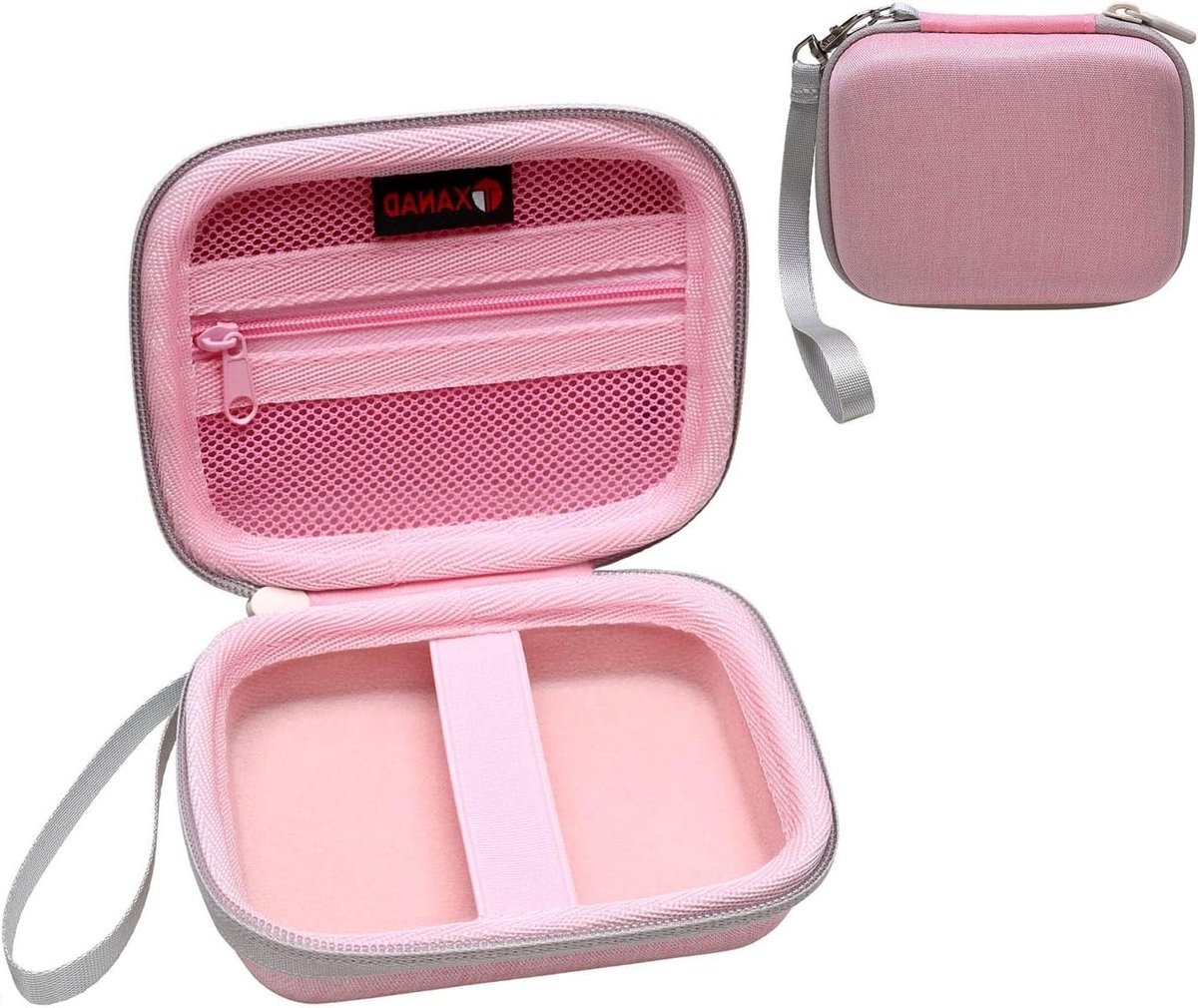 Digitale compactcamera tas voor 1080p HD camera's - Geschikt voor volwassenen, senioren en kinderen - Roze koffer set