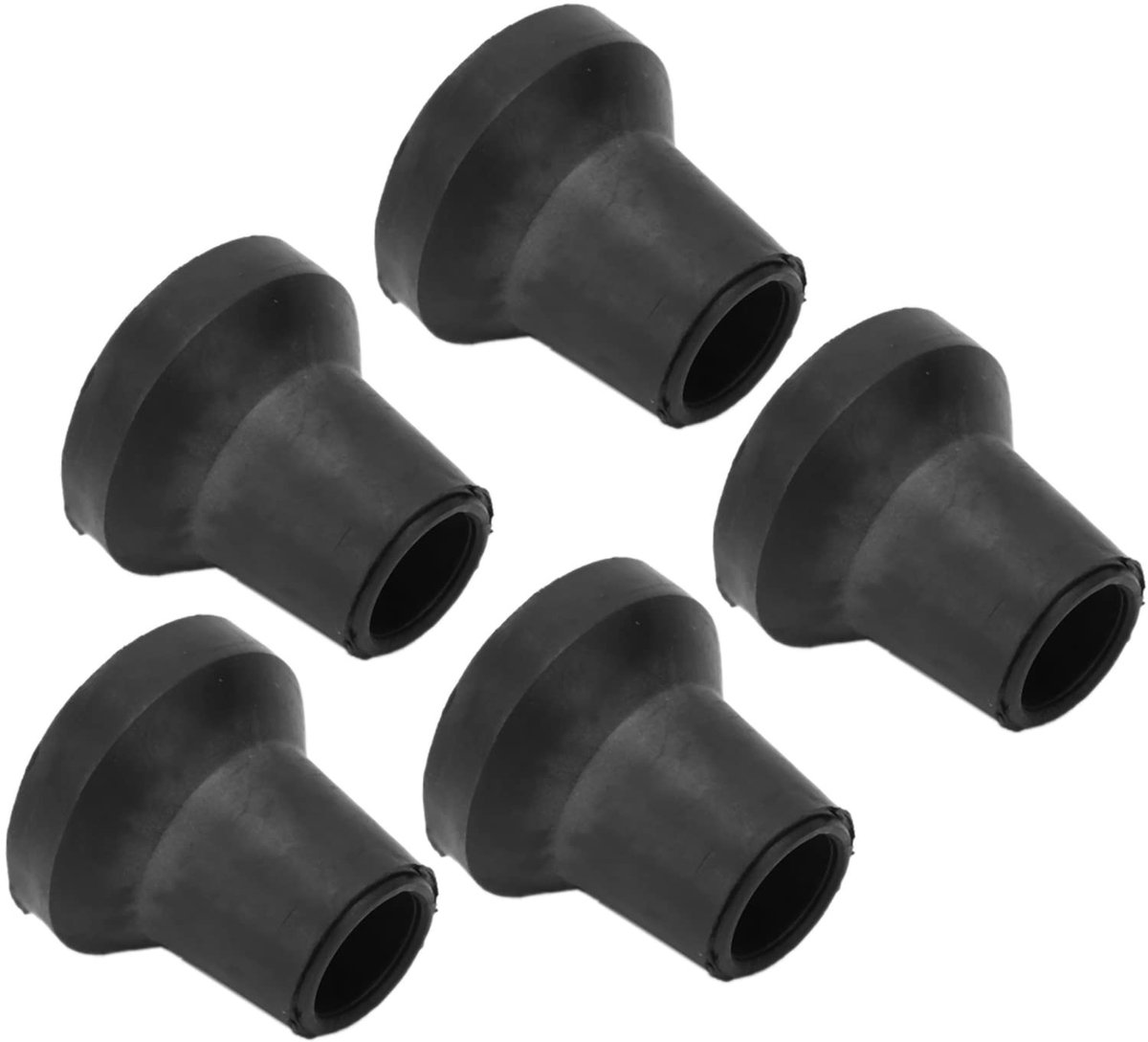 Cosensi- Kruk Tips Antislip - Rubber Vervangingen - 5 Stuks - Veilig en Stabiel - Geschikt voor Oneffen Grond - 14mm Diameter - Krukpunten