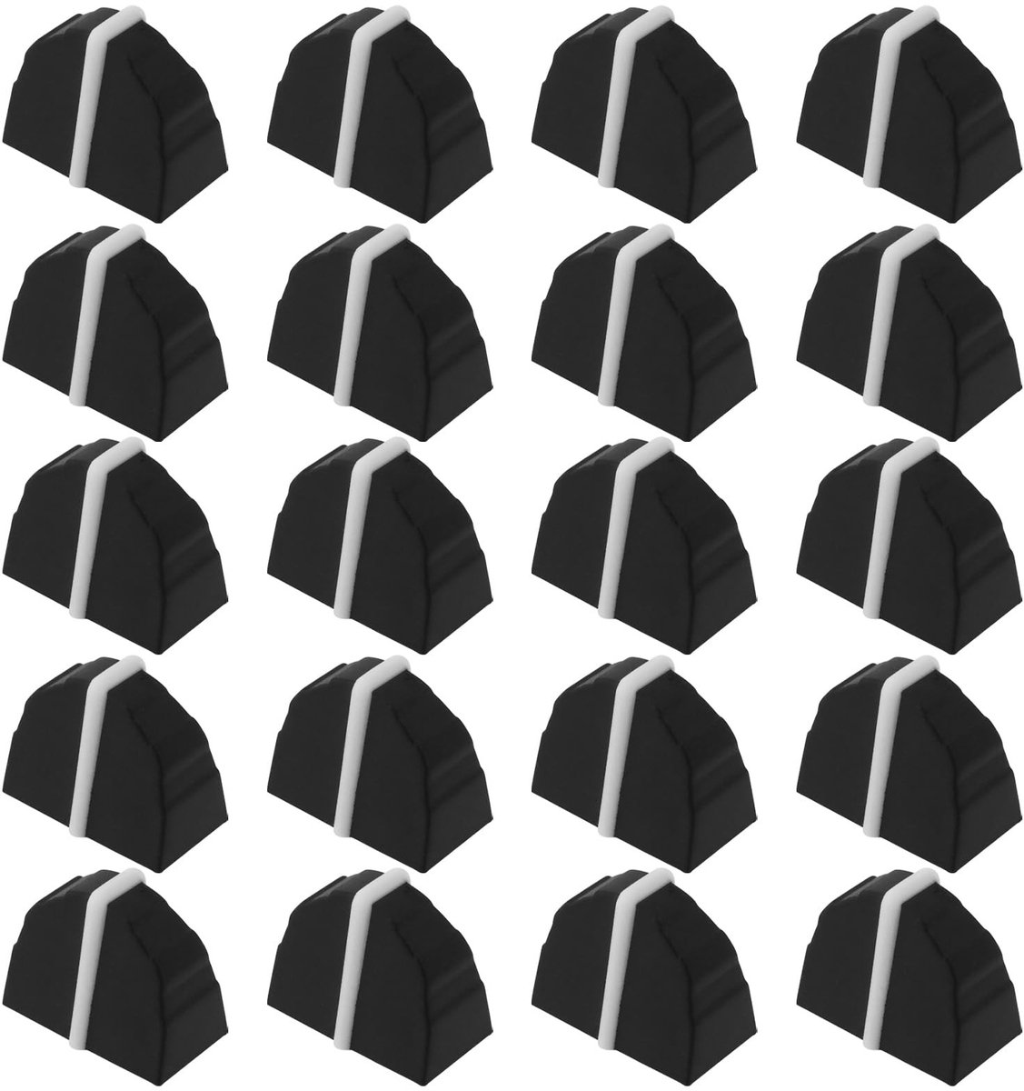 Cosensi- Equalizer Fader Cap 20 Stuks - 11,2x8,6x6mm - Geschikt voor 4mm - Rubber - Lange levensduur - Eenvoudig te installeren - Faderknop
