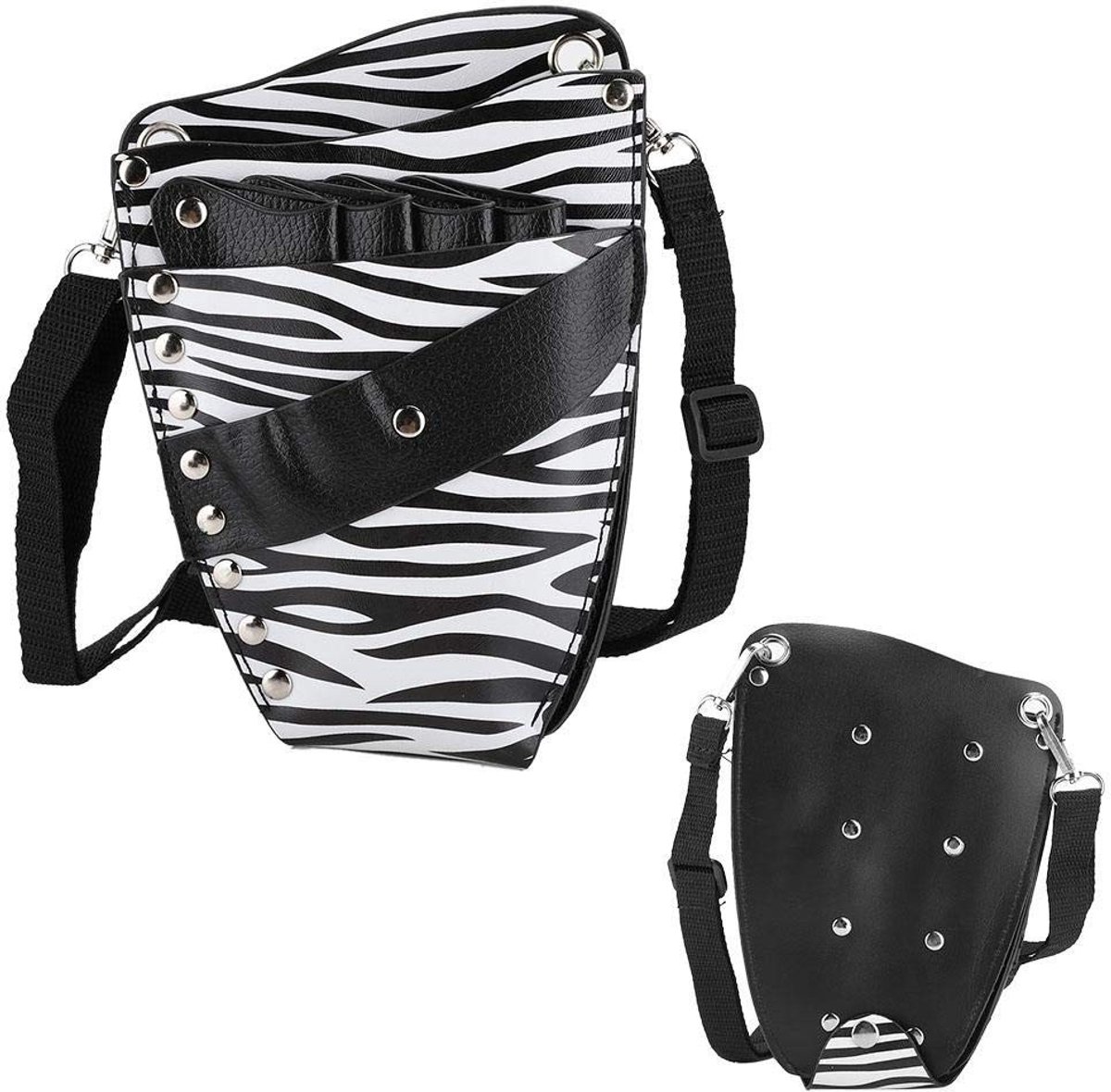 Cosensi- Schaarholster Groot Opbergvak - Professionele PU Leren Schaar Houder - Haarstyling Gereedschap - Reisvriendelijk - Duurzaam en Milieuvriendelijk - Kappersholster