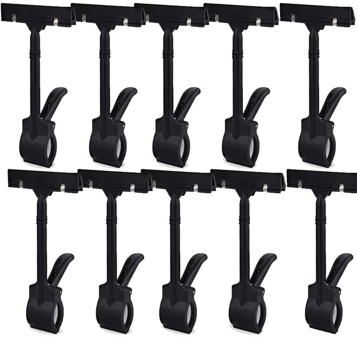 Cosensi- Prijsdisplay Draaibaar - Verstelbare Clip - Standhouder - Tag Houder - Pack van 10 Stuks - Geschikt voor Diverse Voorwerpen - Prijsclip