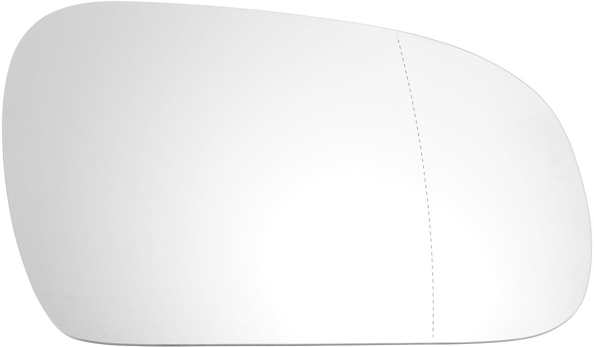 Cosensi- Buitenspiegelglas Verwarmd - Vervanging - Rechts - Volkswagen Fox 2003-2010 - Wit - 18.3cm Diagonaal - Spiegelglas