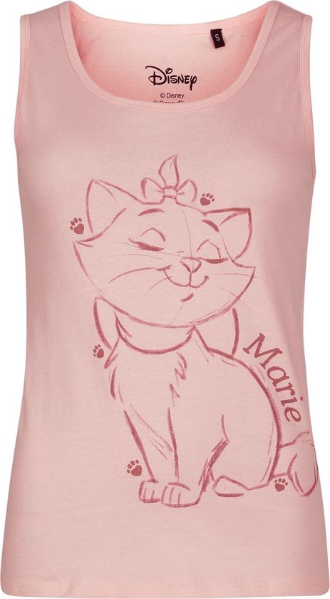 Disney Marie - Sketch Paws Dames Tanktop - roze - XXL