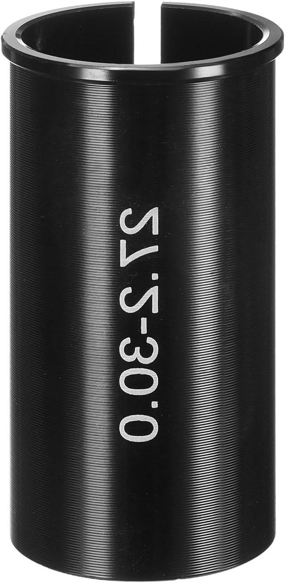 Zadelpen Verloop Huls - Adapter Fietszadelpen - Fietsen Aanpassen - Aluminium Legering - 27.2 mm tot 30.0 mm - Zwart