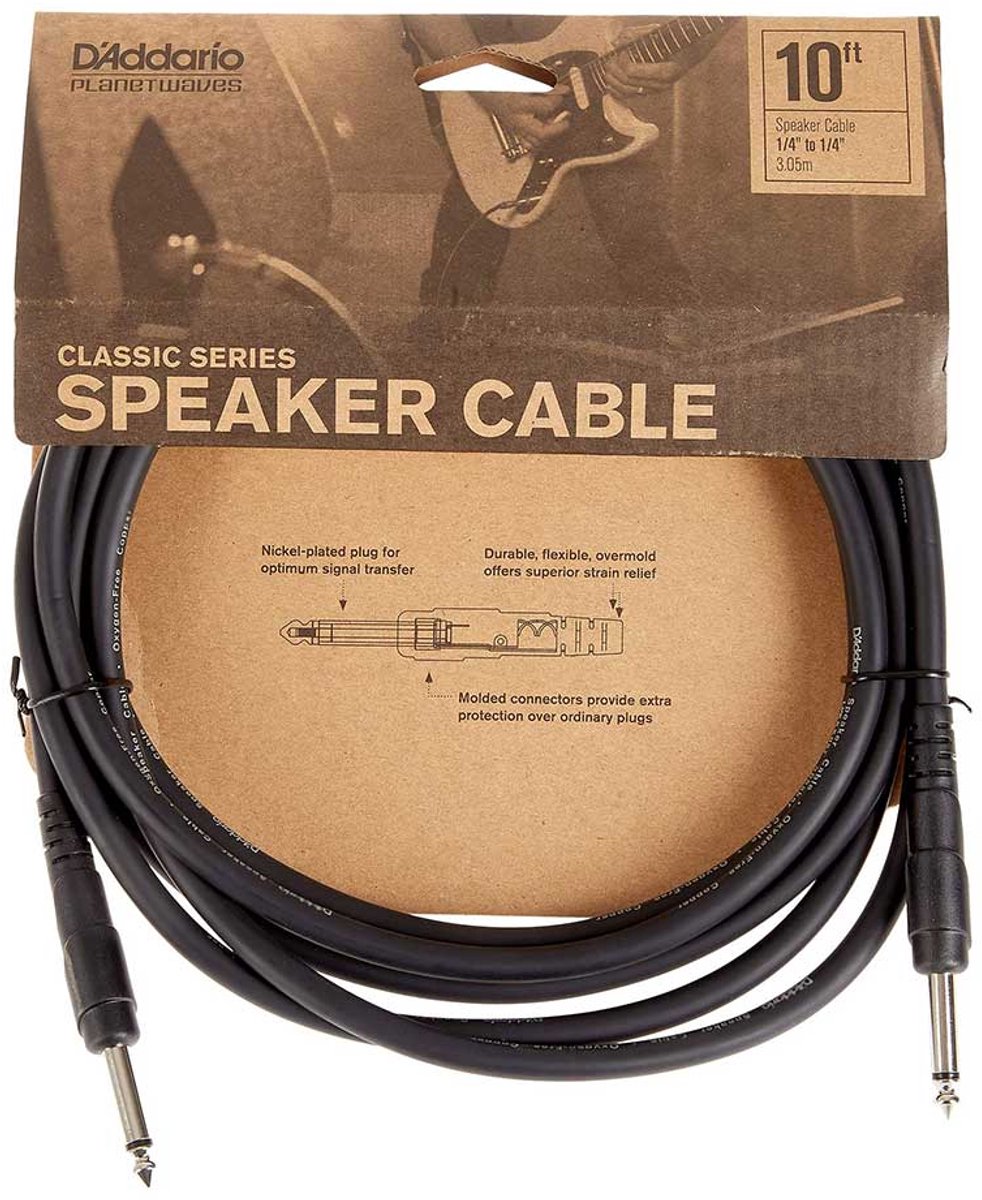D'Addario CSPK-10 Classic Series speakerkabel mono jack recht-recht 3 m (10 ft)