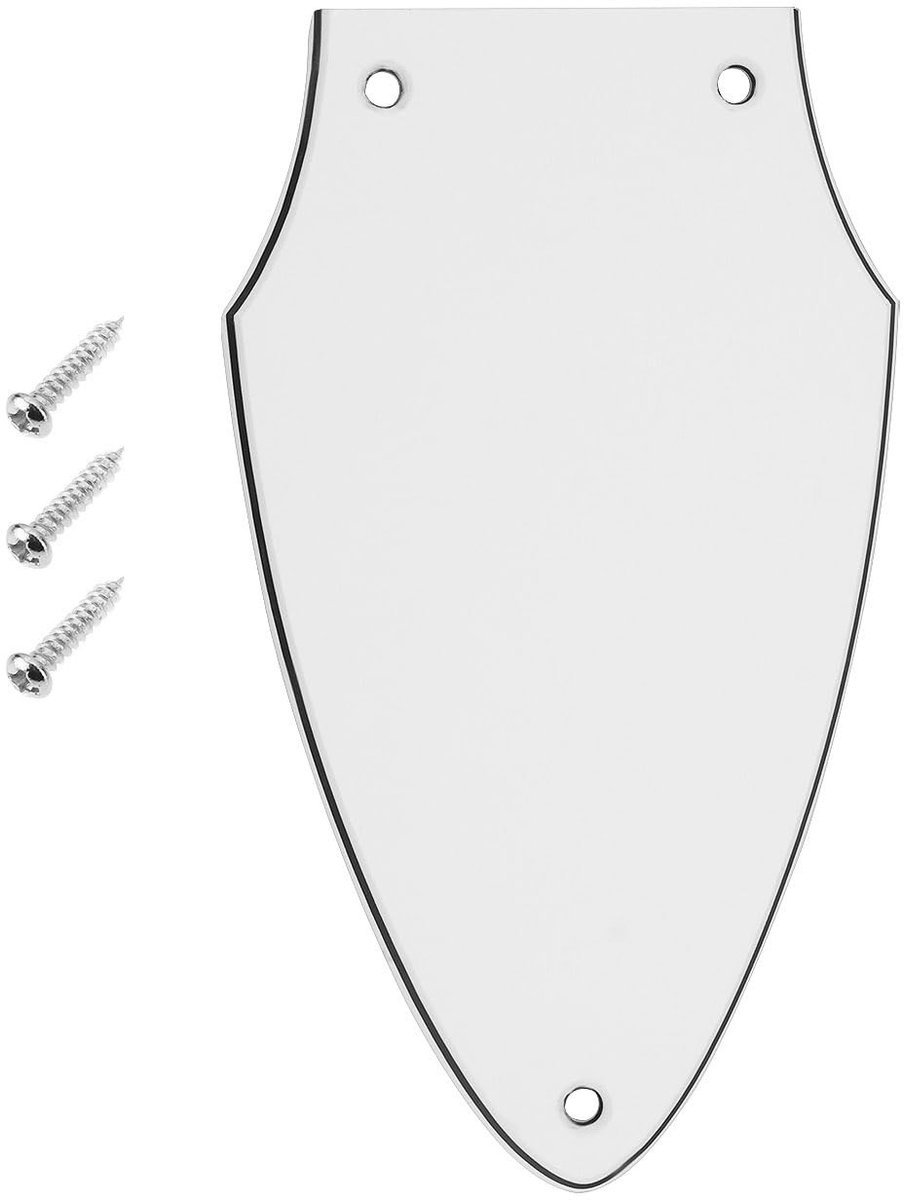 3-Laags Witte Gitaar Pickguard voor Gibson Flying V - Truss Rod Cover Accessoire