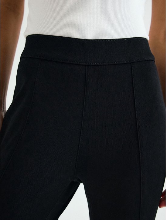 Next - Dames - Cropped jersey denim caprilegging - Zwart