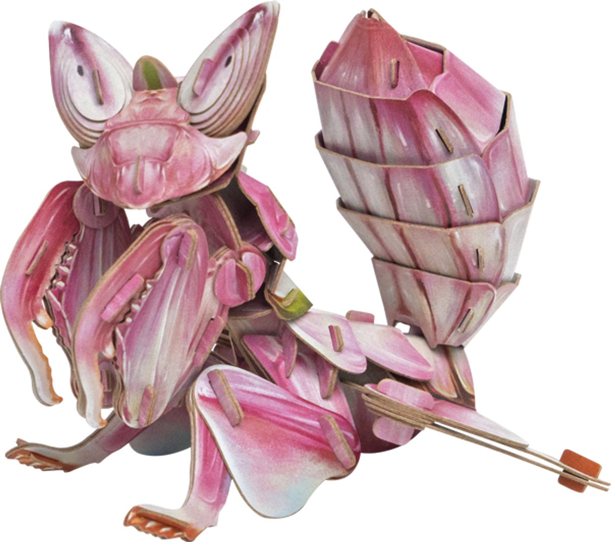 MakeBug, 3D Modelbouwpakket, Orchidee Bidsprinkhaan/ Orchid Mantis, MB-D-0052, 11X12X11cm
