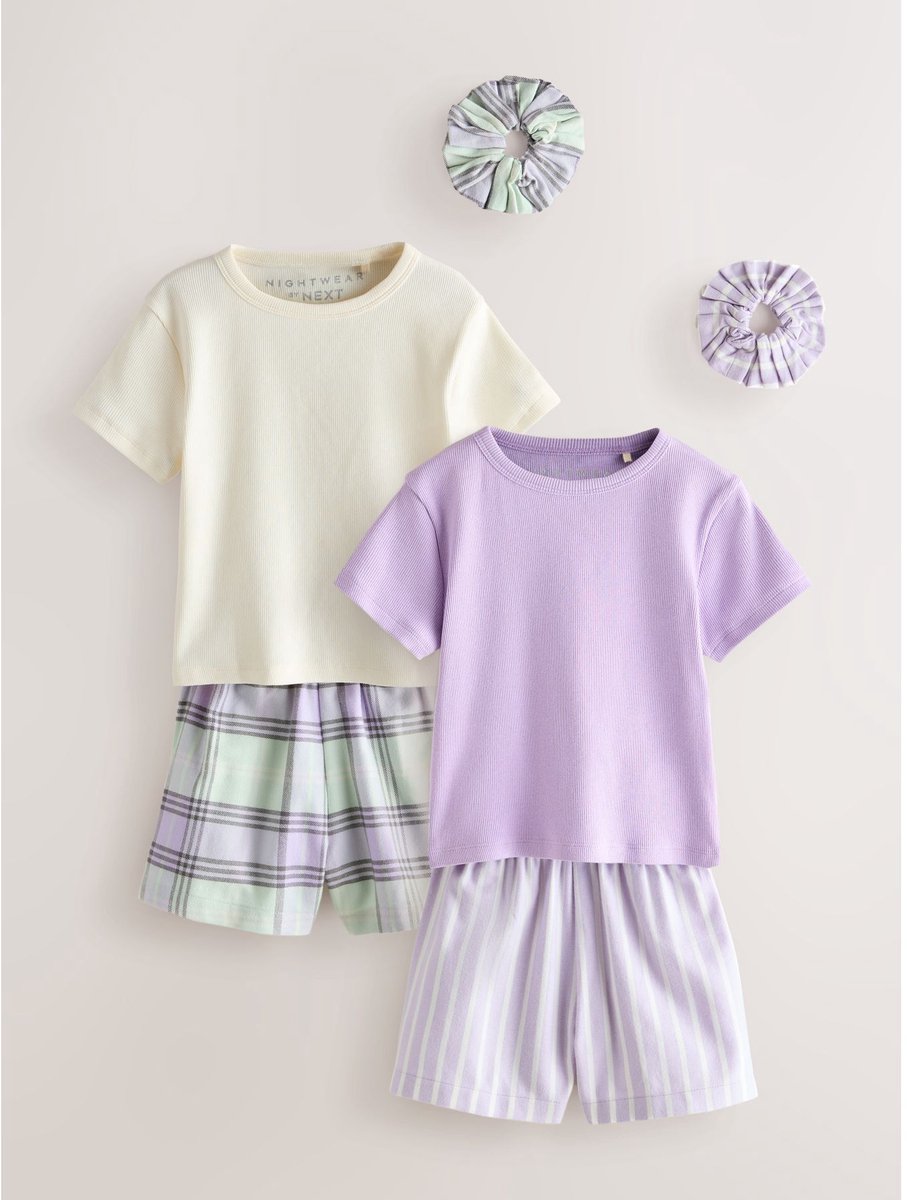 Next - Meisjes - Set van 2 geweven pyjamabroeken - Wit