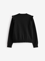 Next - Meisjes - Katoenrijk jersey schoolvest met ruches op de schouders - Zwart