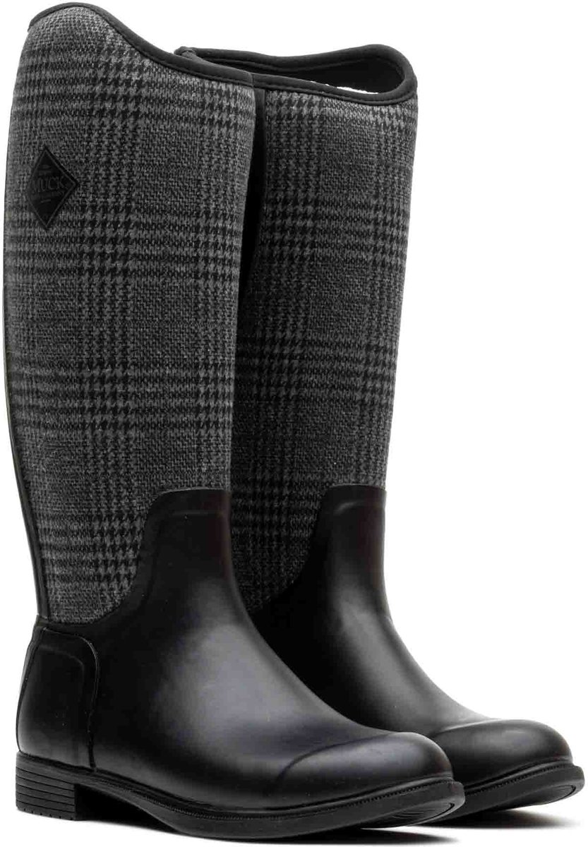 Muck Boot Derby Tall | Black/Plaid - FW Casual Shoes - Maat UK 3 -