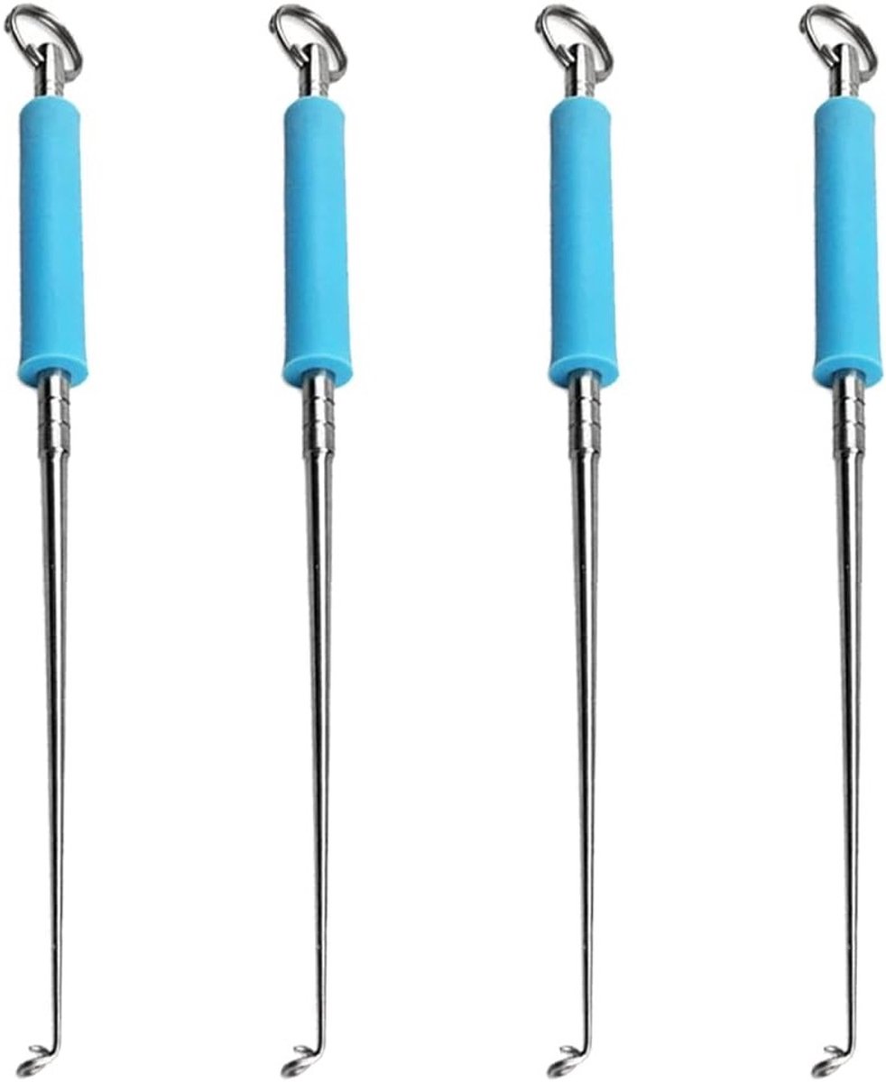 Efficiënte Verwijdering van Vissenhaken - 4 Stuks Haakverwijderaar, Draagbaar en Roestvrijstaal, Perfecte Vissenaccessoires voor Hobbyisten