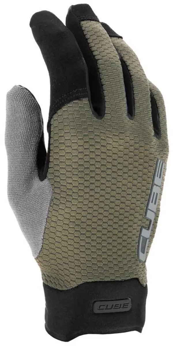 CUBE GLOVES GRAVITY LONG FINGER TM OLIVE/GREY