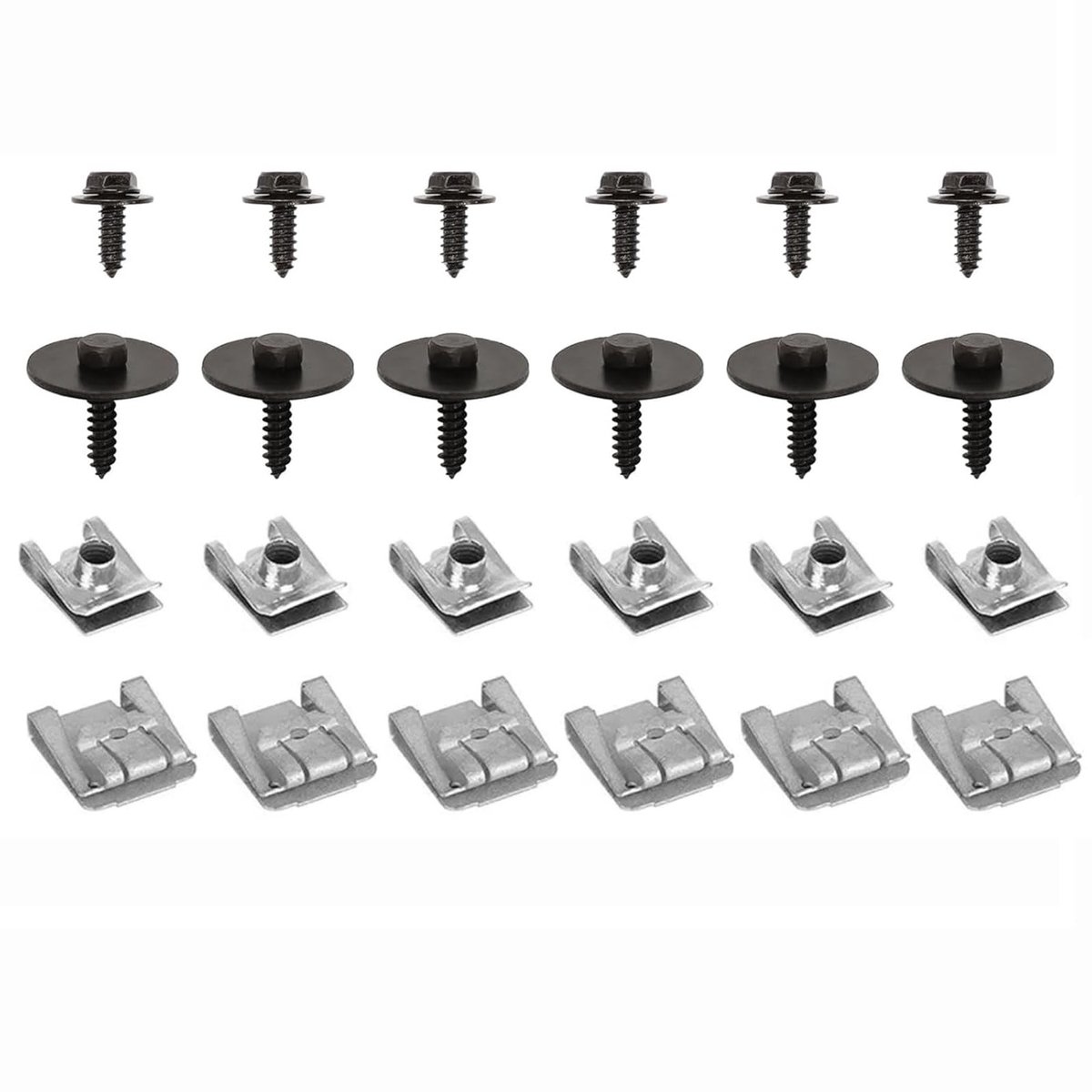 24 x Underrun Bescherming Bevestigingsclip voor Motorbescherming en Schroefklem voor C-Class W204 W203 S204 S203 E-Class - Duurzaam en Betrouwbaar Accessoire