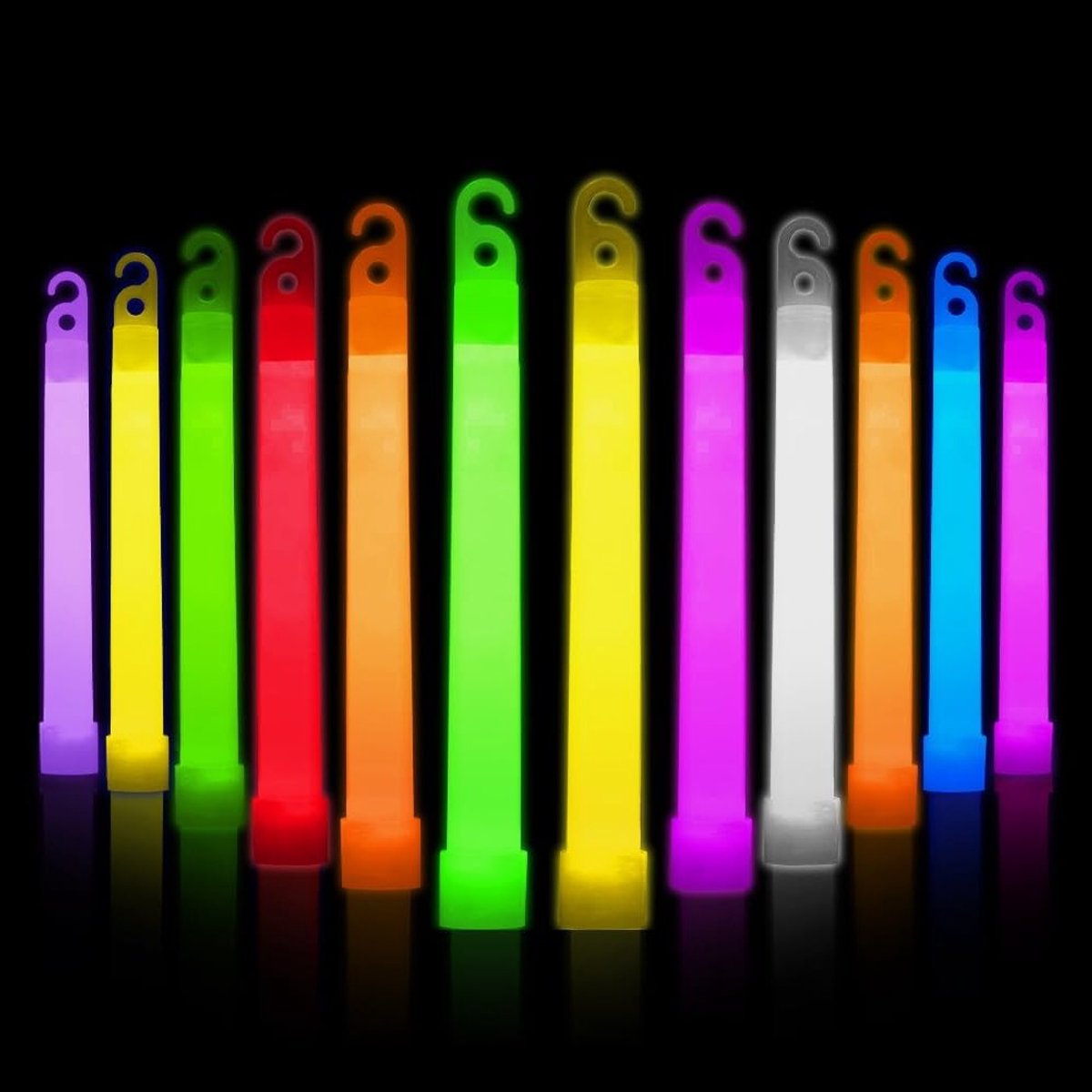 Set van 25 Fluorescerende Stokken in Diverse Kleuren - Luminous Sticks voor Bruiloften, Feestdecoratie en Avondactiviteiten, Ultra Helder en Opvallend