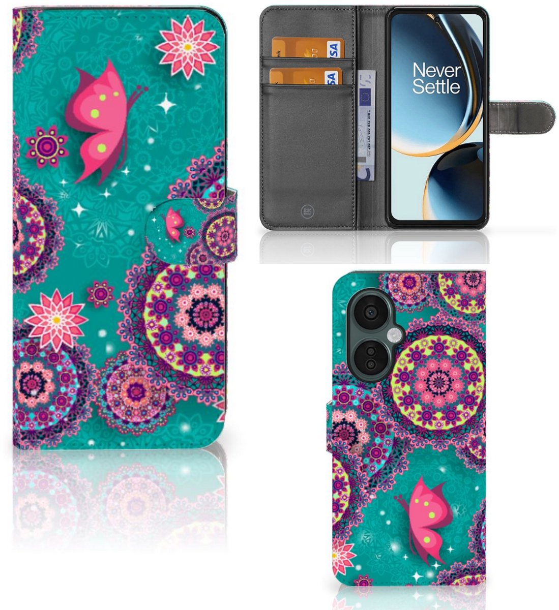 OnePlus Nord CE 3 Lite Hoesje Cirkels en Vlinders