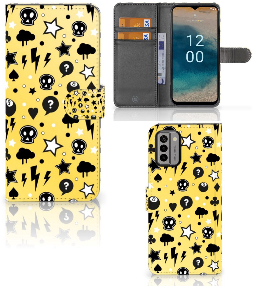 Telefoonhoesje met Naam Nokia G22 Punk Geel