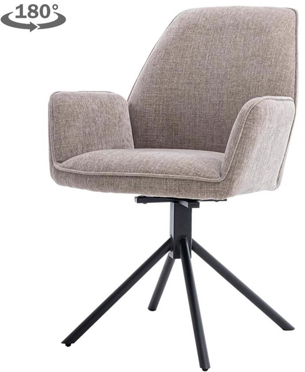 Tower Living Eetkamerstoel Amaro - Beige Stof - 65x60x89cm