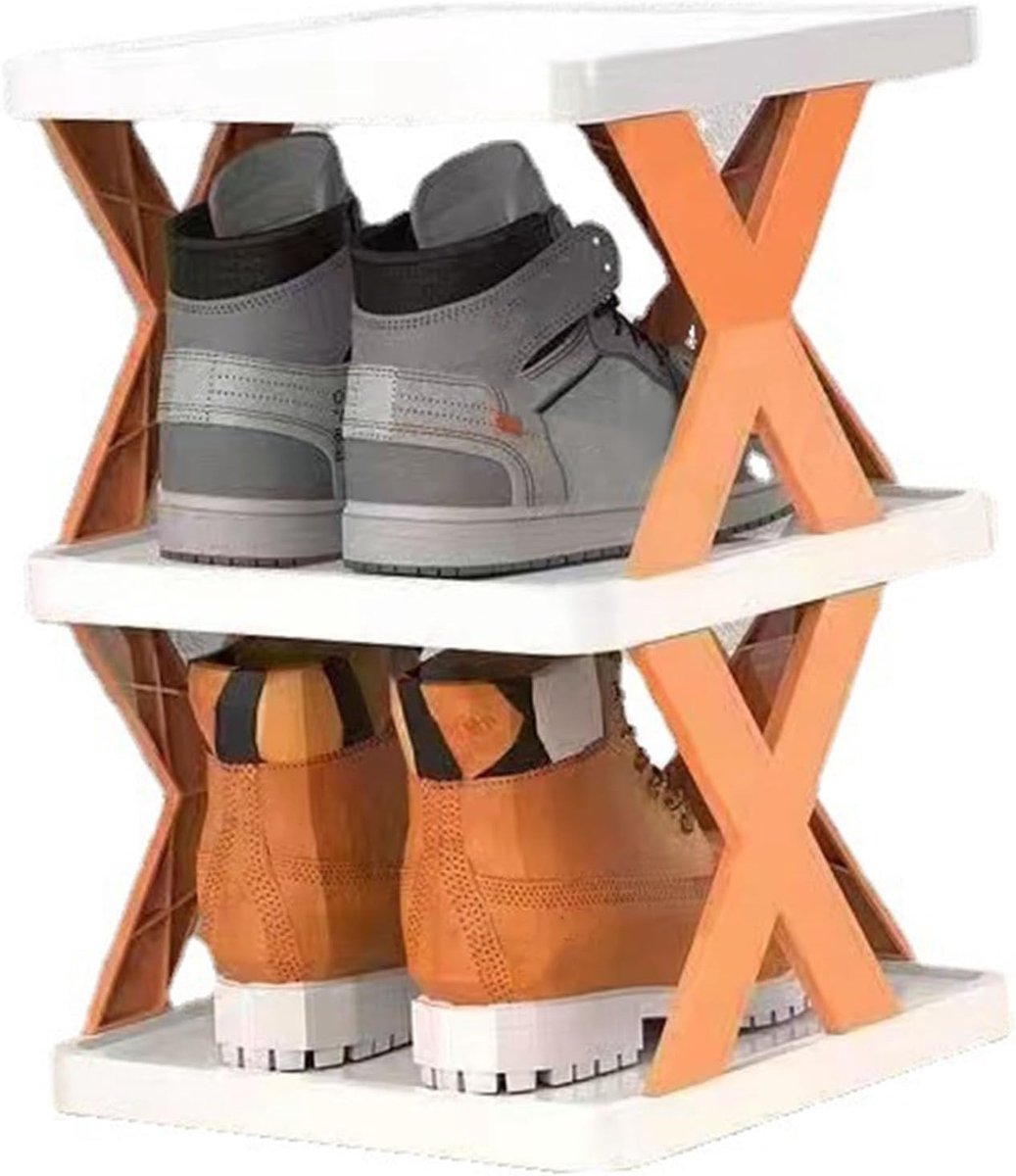 Narrow Foldable Shoe Rack - Kleine Verticale Schoenenstandaard voor Ruimtebesparende DIY Schoenopslag in Hal, Gang of Kast