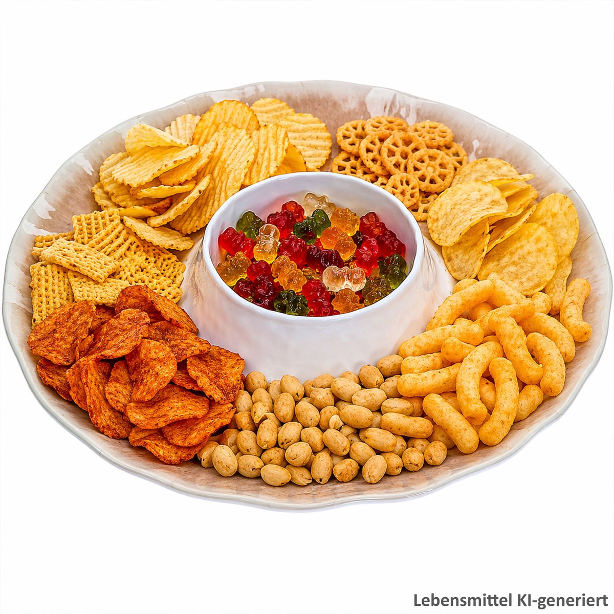 JO Serveerplaat Ø35,5 cm Bruin & Wit van Melamine – 177602400