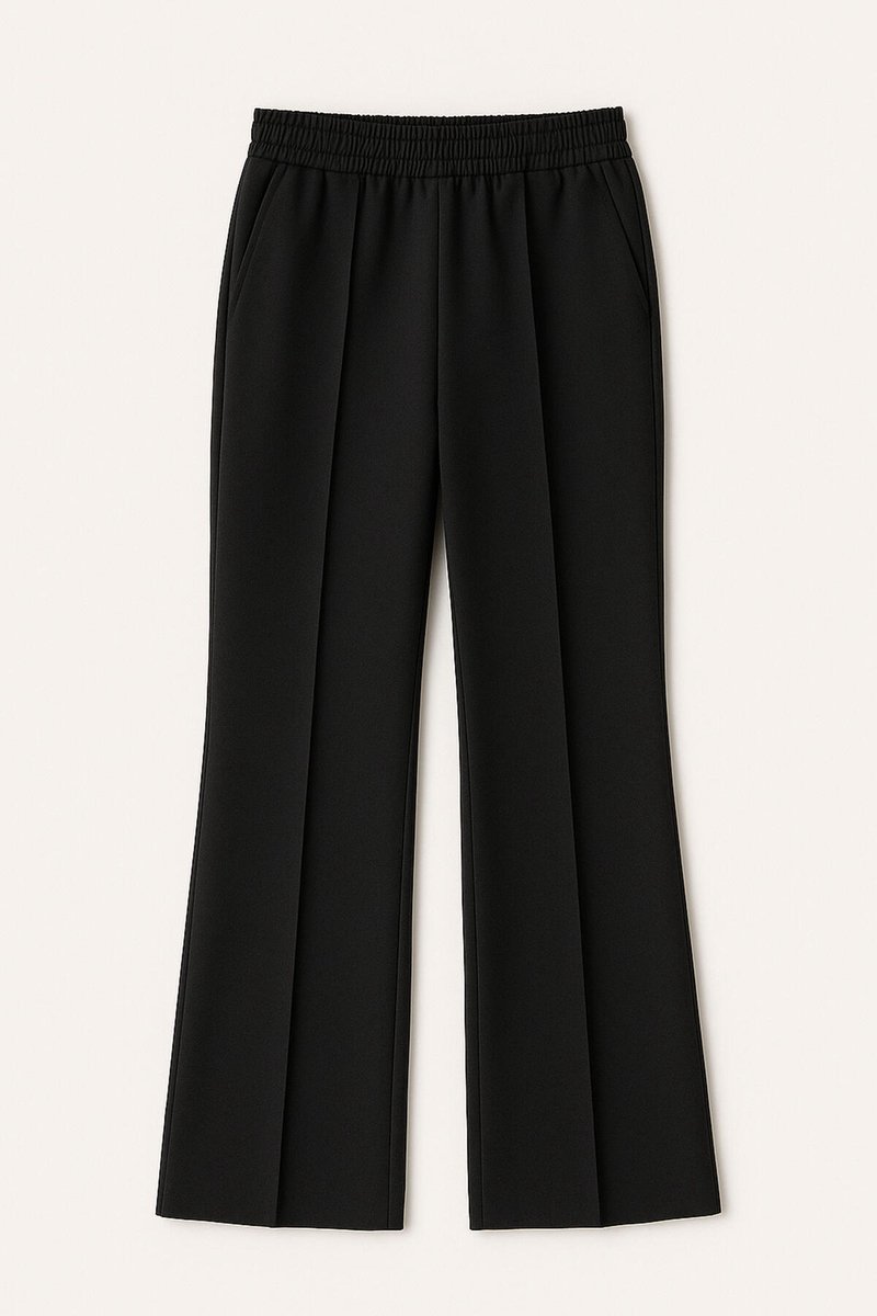 Touché Privé - Crêpe broek met siernaden - Zwart - Dames