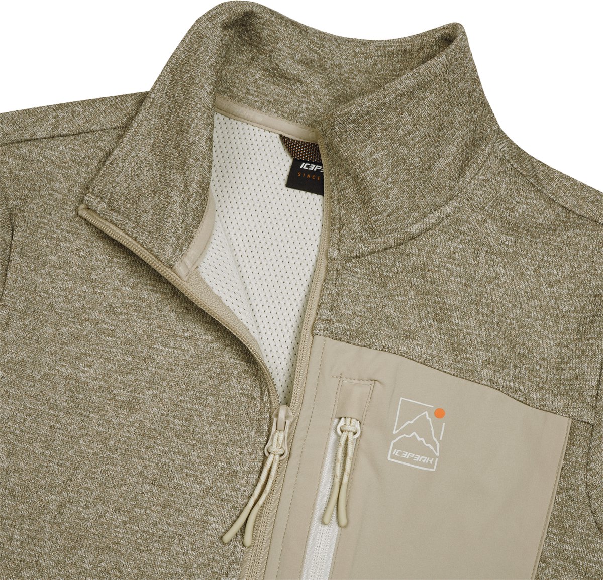 Icepeak Mcbride Midlayer Dames Lange rits fleece Cement Beige