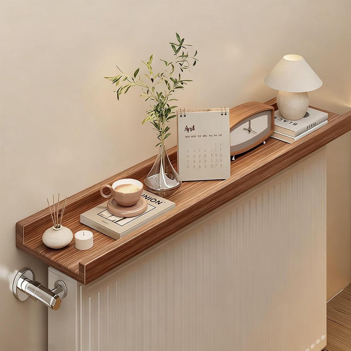 Houten Radiatorplank - Decoratieve Plank - Radiator Afdekken - Brede Bovenkant - 120x15cm