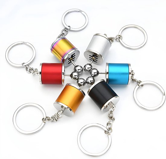 Autoshifter Sleutelhanger - Versnellingspook Gadget - Auto Accessoire - 6 Versnellingen Draaibaar - 99 x 3 cm - Gekleurd — afbeelding 3
