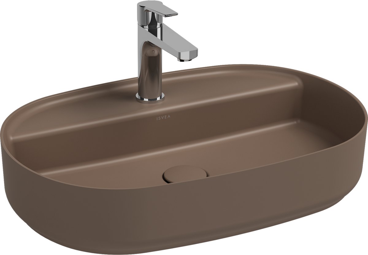 Isvea Infinity Wastafel Ovaal - Taupe