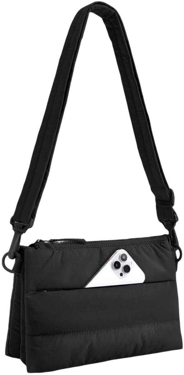 Topmelon Schoudertas - Crossbody Tas - Damestas -Crossbodytas - RFID-Bescherming Zwart