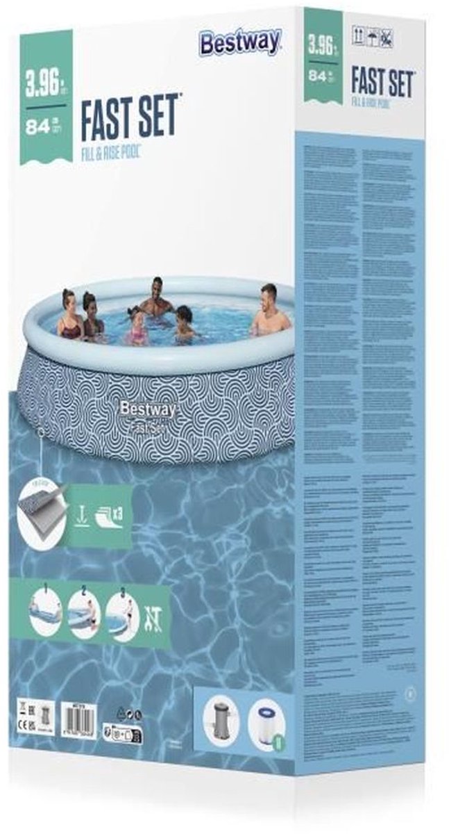 Bestway Inflatable pool with pump - Ø 396 x 84 cm