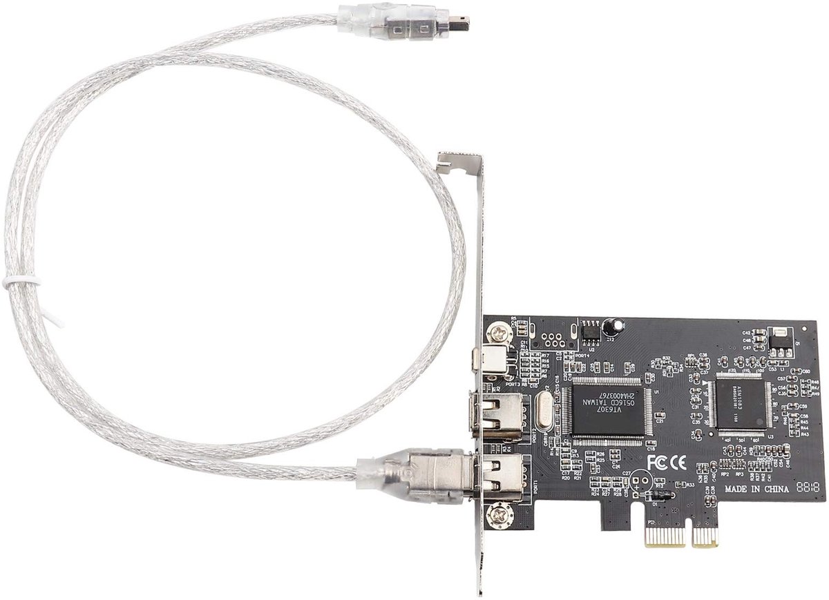 Dailygoods Firewire-kaart - Firewire 800-adapter - 3 Poorten - 1394a en 1394b - PCI Express-controller - Hoge transmissiesnelheid - Geschikt vo...