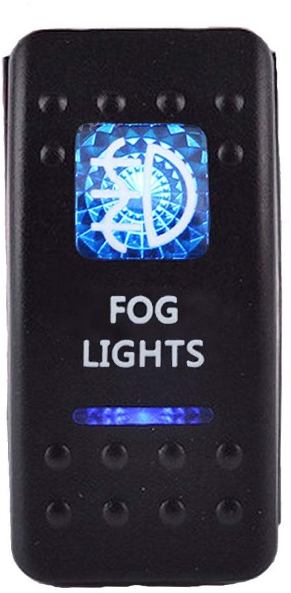 Dailygoods - 12V Rocker Switch - Waterdichte ON/OFF Schakelaar - Blauw LED Licht - Schakelaar voor Auto en Boot - Geschikt voor Truck - 20A
