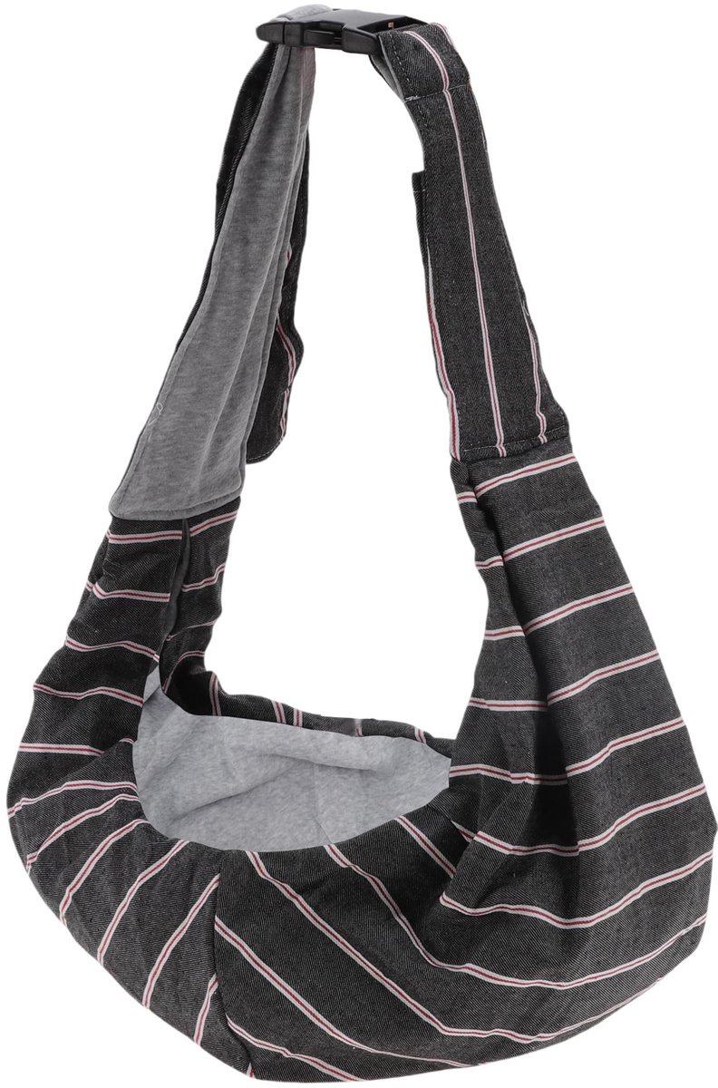 Dailygoods - Huisdier Draagzak - Verstelbare Draagzak - Veilig en Stijlvol - Donkergrijs - Comfortabel en Duurzaam - Geschikt voor Kleine Honden en Ka