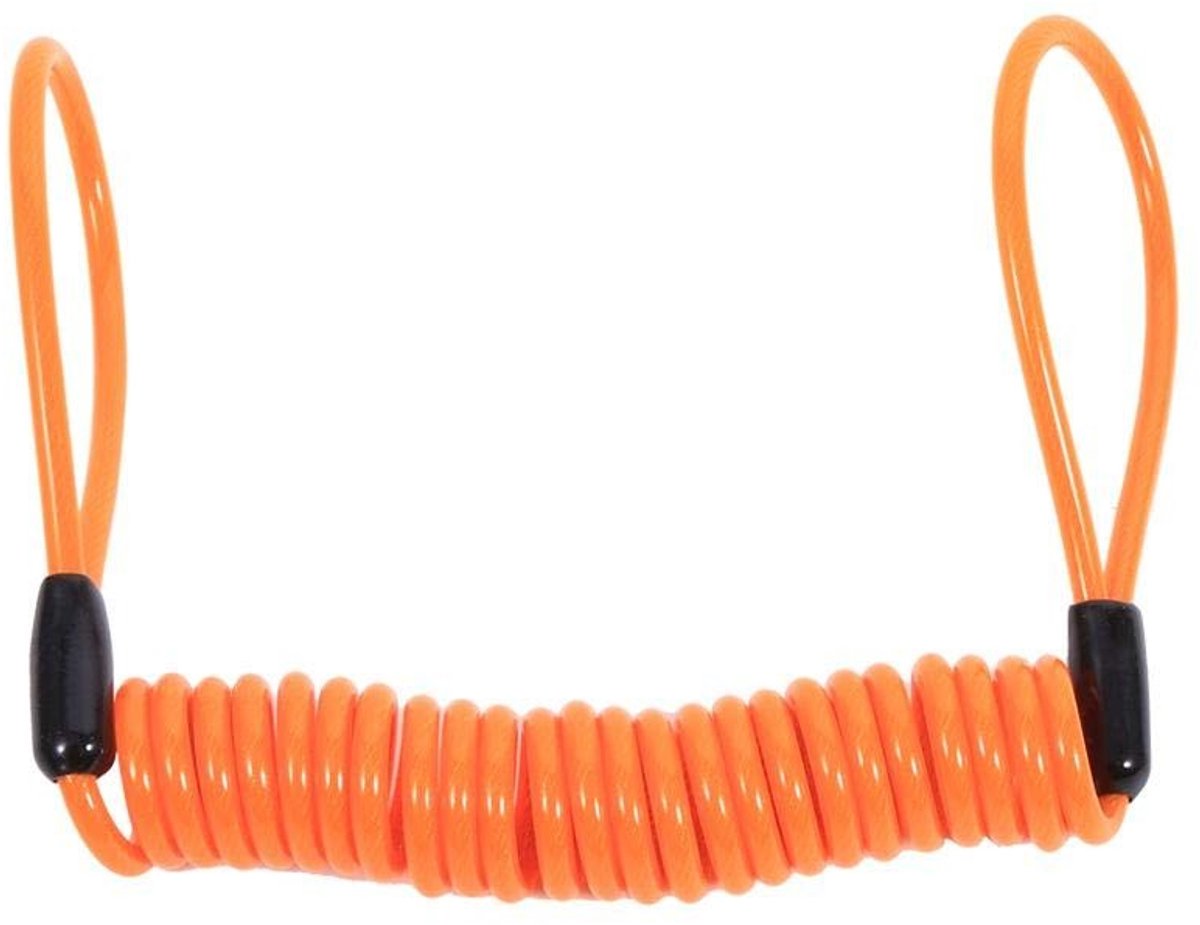Dailygoods - Disc Lock Kabel - Visuele Diefstalbeveiliging - Lichtgewicht en Compact - Oranje - Geschikt voor Moto en Scooter - Voorkomt Schade